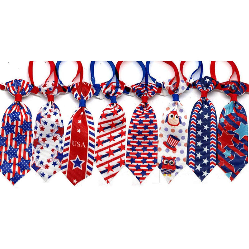 16 Pcs /Pack 4th of July US Independence Day Pet Accessories Pet Dog Bow Ties Dog Collars Neckties Puppy Cat Bowties Pet Supplies (uu) uu - PawsPlanet Australia