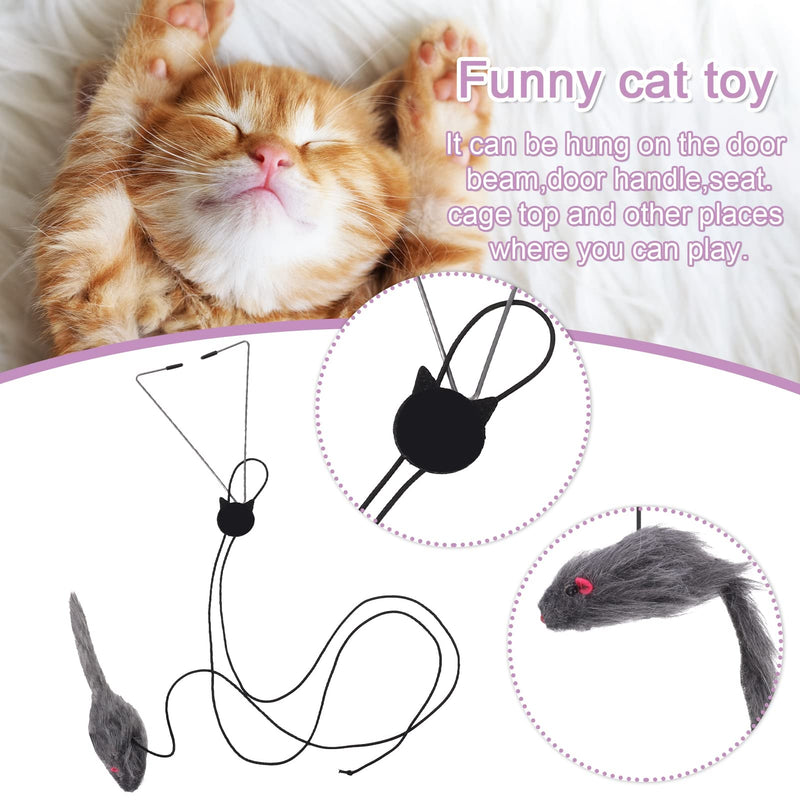 tao pipe Pack of 2 cat toys, self-employment, hanging door frame, cat toy with elastic mouse, interactive dancer cat toy, mice for cat exercise and against boredom - PawsPlanet Australia