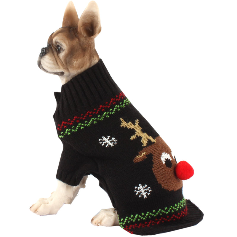 [Australia] - HAPEE Dog Sweaters for Christmas Santa Pet Cat Clothes,Dog Accessories, Dog Apparel X-Small A2-Red Nose 