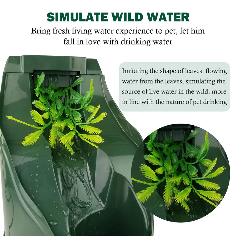Reptile Drinking Fountain Water dripper Bowl with Water Pump Adjustable Water Volume for Turtles Frogs Lizards Chameleons Spiders Snakes - PawsPlanet Australia