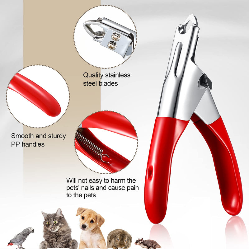 Honoson 2 Pieces Dog Cat Nail Clippers Cat Nail Cutter Dog Nail Clippers Dog Cat Toes Cutter Grooming Tools Pet Claw Trimmer with Stainless Steel Blade for Small Medium Large Breeds Animal Pets - PawsPlanet Australia