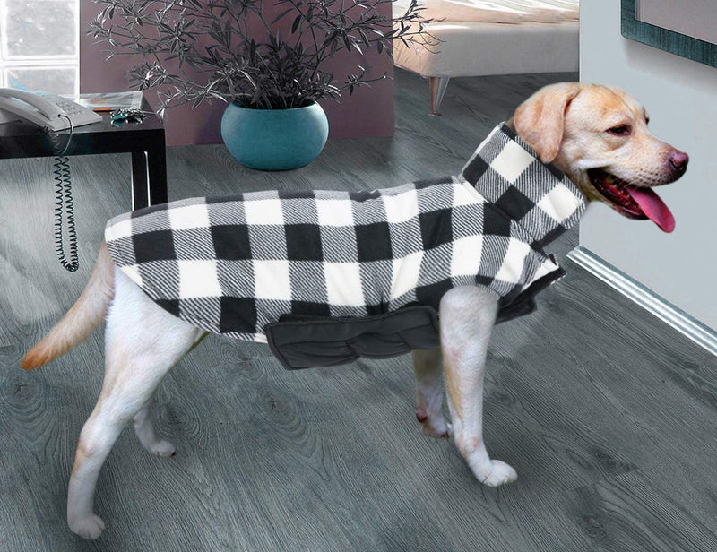 MIGOHI Dog Jackets for Winter Windproof Reversible Dog Coat for Cold Weather British Style Plaid Warm Dog Vest for Small Medium Large Dogs X-Small Black - PawsPlanet Australia