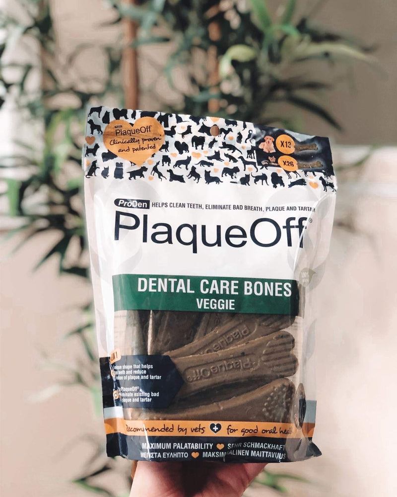 ProDen PlaqueOff Dental Bones Vegetable Fusion (13 Pack - 485 g) for Dogs, Bad Breath, Plaque, Tartar Veggie 485g (13 pack) - PawsPlanet Australia
