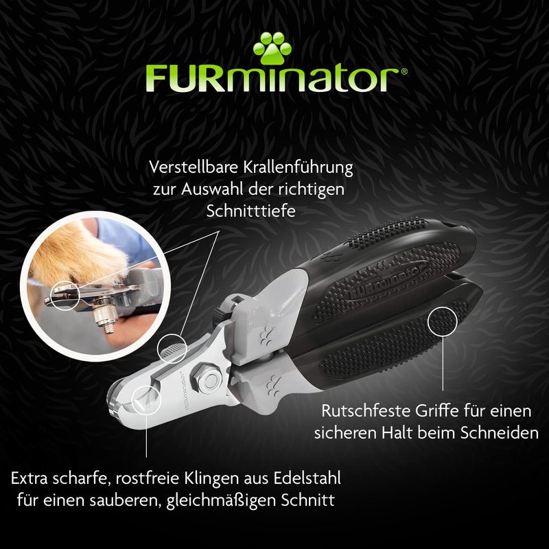 Furminator claw scissors for dogs and cats - professional and easy claw care thanks to the adjustable nail guide - PawsPlanet Australia