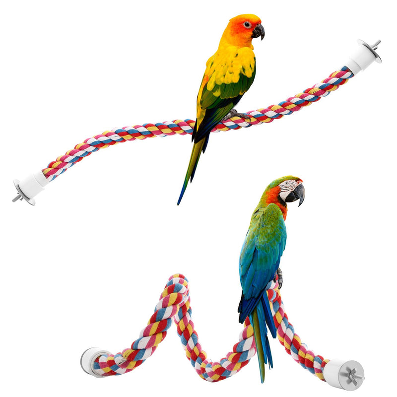 [Australia] - Jusney Bird Rope Perches, Comfy Perch Parrot Toys for Rope Bungee Bird Toy [1 Pack] 33 inches 