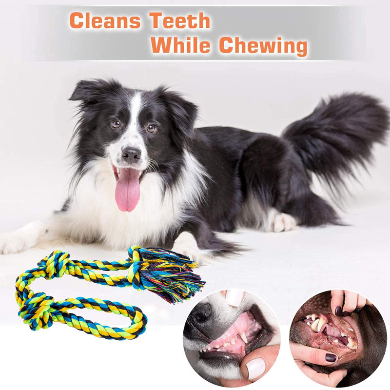 Ulmpp Dog Rope Toy for Aggressive Chewers, Interactive Chew Toys for Medium to Large Breed Dogs, Almost Indestructible Chew Tug of War Toy 1 Pack - PawsPlanet Australia