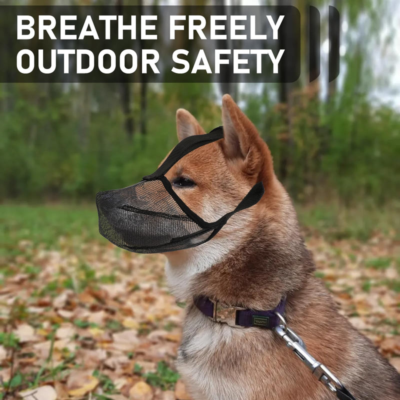Dog Muzzle, Adjustable Dog Muzzles to Stop Eating, Biting and Barking, Fully Closed Muzzle for Medium Small Large Dogs (S) S - PawsPlanet Australia