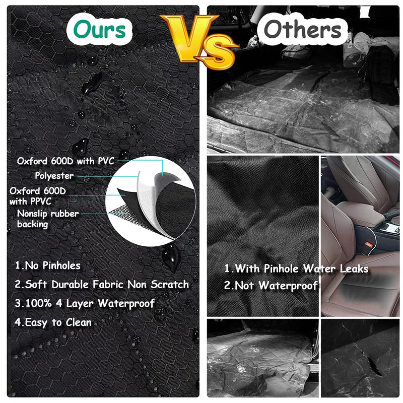 Dog Car Seat Cover for Back Seat Cover Non Stick Fur Rear Seat Protector for Kids Nonslip Water Proof Durable Bench Seat Cover for PEt Truck SUV bench dog car seat cover Black - PawsPlanet Australia