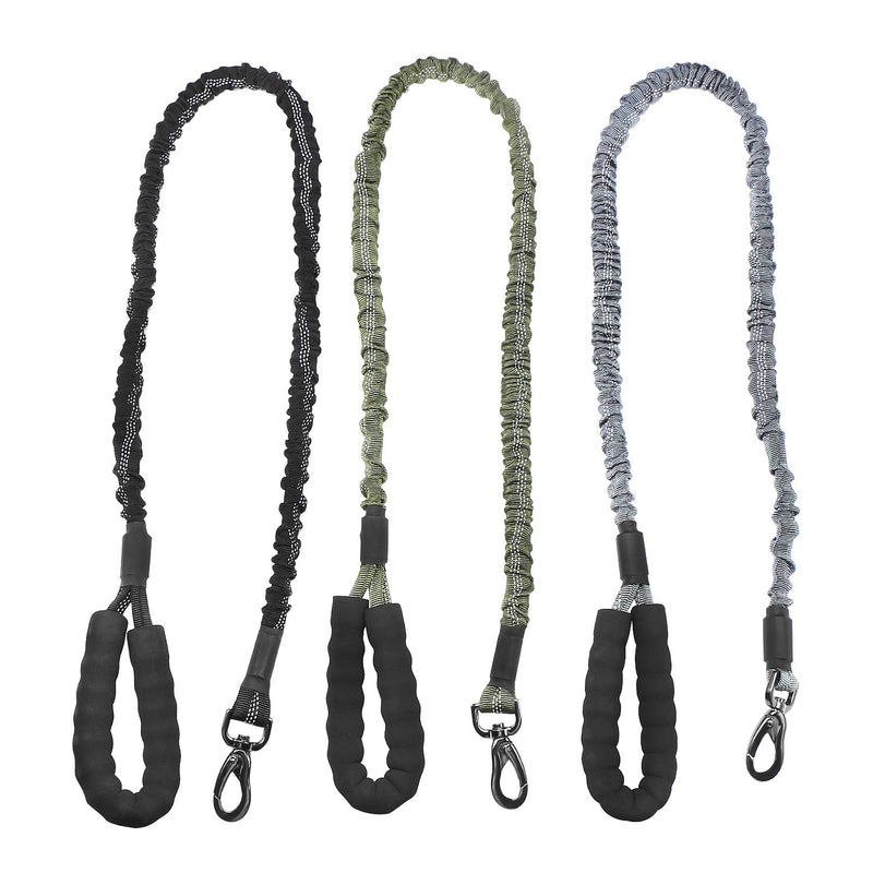 [Australia] - Strong Dog Leash, Length 2.5FT, 4FT, High Elastic Reflective Dog Leash, Black, Green, Gray Dog Training Leash with Comfortable Padded Handle for Large, Medium and Small Dogs 2.5FT( for small and medium dogs） 