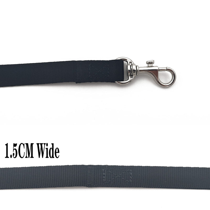 MCKhome 1.2M Soft Nylon Pet Leash Pet Walking Training Traction Leash Small Medium Dogs Cats Puppy Traction Rope Basic Pet Leashes (Black) Black - PawsPlanet Australia
