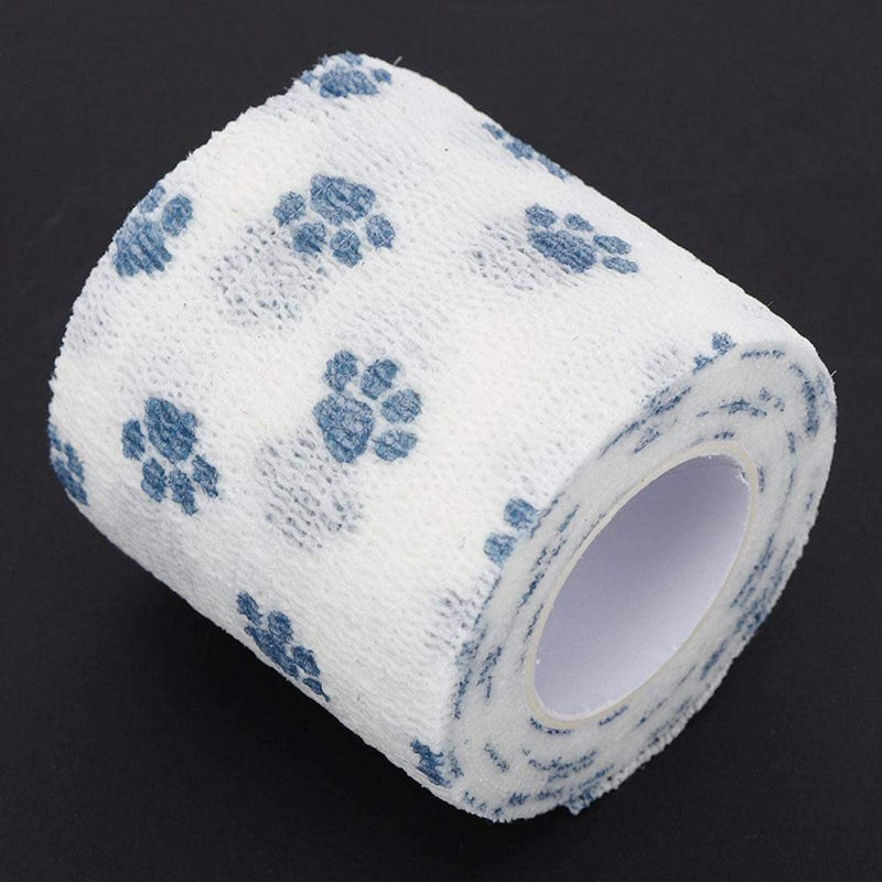 DAUERHAFT Elastic Dog Cat Bandage Dog Cat Wrap Bandage Pet Sports Tape Waterproof, Healing Ankle Sprains Swelling for Injury Dogs Cats(blue) blue - PawsPlanet Australia