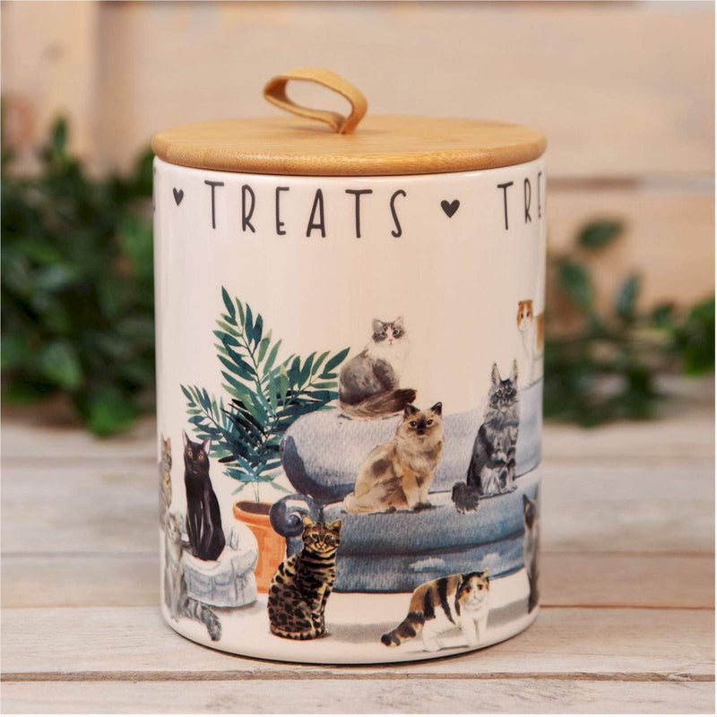 Best of Breed Ceramic Cat Treat Storage Jar - PawsPlanet Australia