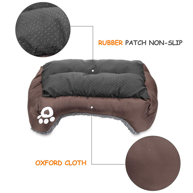 [Australia] - Pet Deluxe Dog Bed, Super Soft Pet Sofa Cats Bed, Non Slip Bottom Pet Lounger,Self Warming and Breathable Pet Bed Premium Bedding Medium: 25.98" x 19.68" Coffee 