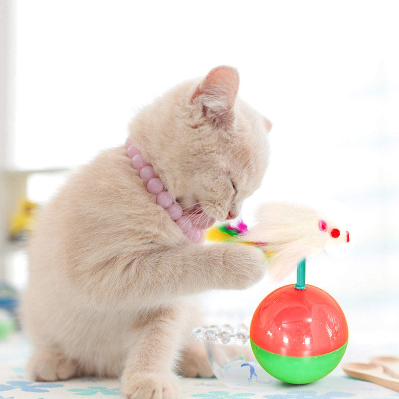 LQRLY Cat Toy Ball, Tumbler Interactive Cat Toys Ball Mice Shape Toy Ball for Cat - PawsPlanet Australia