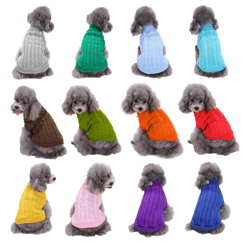 Small Dog Sweater, Warm Pet Sweater, Cute Knitted Classic Dog Sweaters for Small Dogs Girls Boys, Cat Sweater Dog Sweatshirt Clothes Coat Apparel for Small Dog Puppy Kitten Cat (X-Small, Yellow) X-Small - PawsPlanet Australia