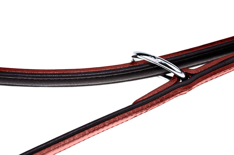 Schnüffelfreunde dog leash made of leather - training leash - leather leash for the dog - leash 3-way adjustable, for all dogs (230cm, red) 230cm - PawsPlanet Australia