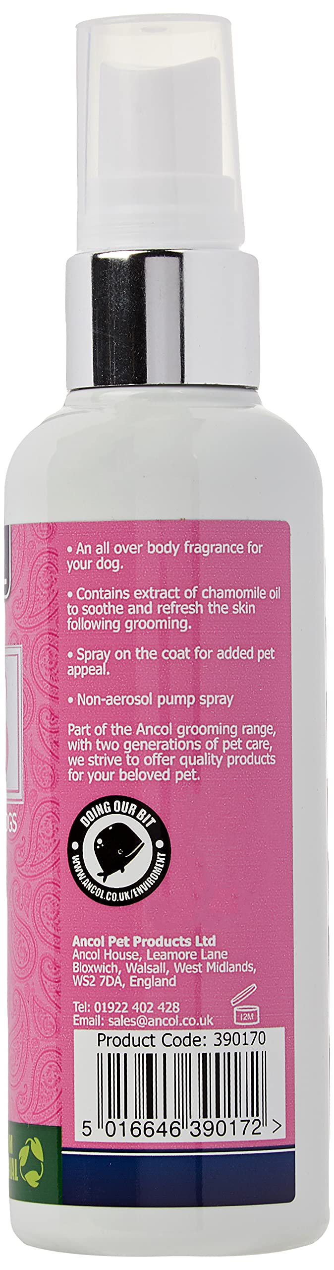 Ancol BB Dog Cologne, 100 ml & Dog Shampoo BB Baby Bath, Pink, 200.0 millilitre + Dog Shampoo - PawsPlanet Australia