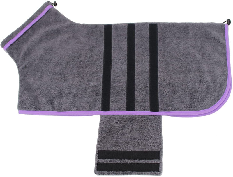 HezzLuv Microfibre Dog Towel Dog Bathrobe Super Absorbent Dog Drying Coats Pet Bathrobe Towels For Medium And Large Dogs, Quick Drying, Adjustable, For Pets Dogs And Cats, L - PawsPlanet Australia