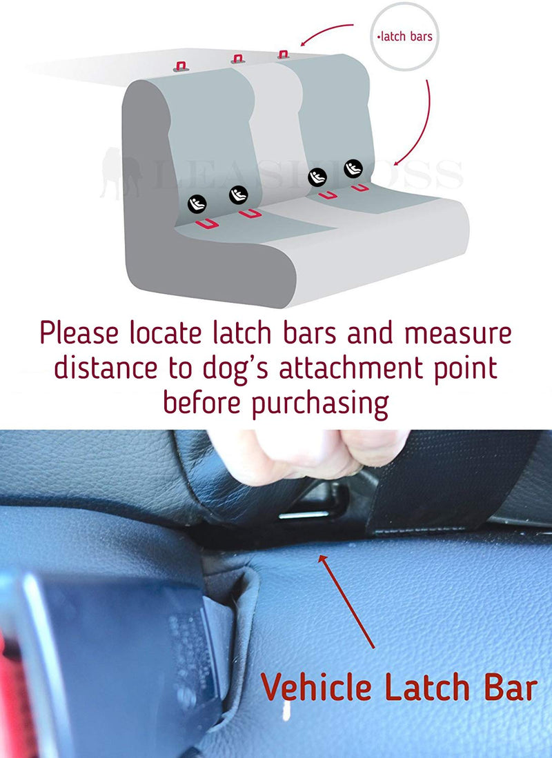 Leash Boss Dog Car Seat Belt Restraint - No-Chew Heavy Duty Car Seatbelt for Pets - 5 Sizes - Coated Steel Rope to Prevent Chewing 16 In - PawsPlanet Australia