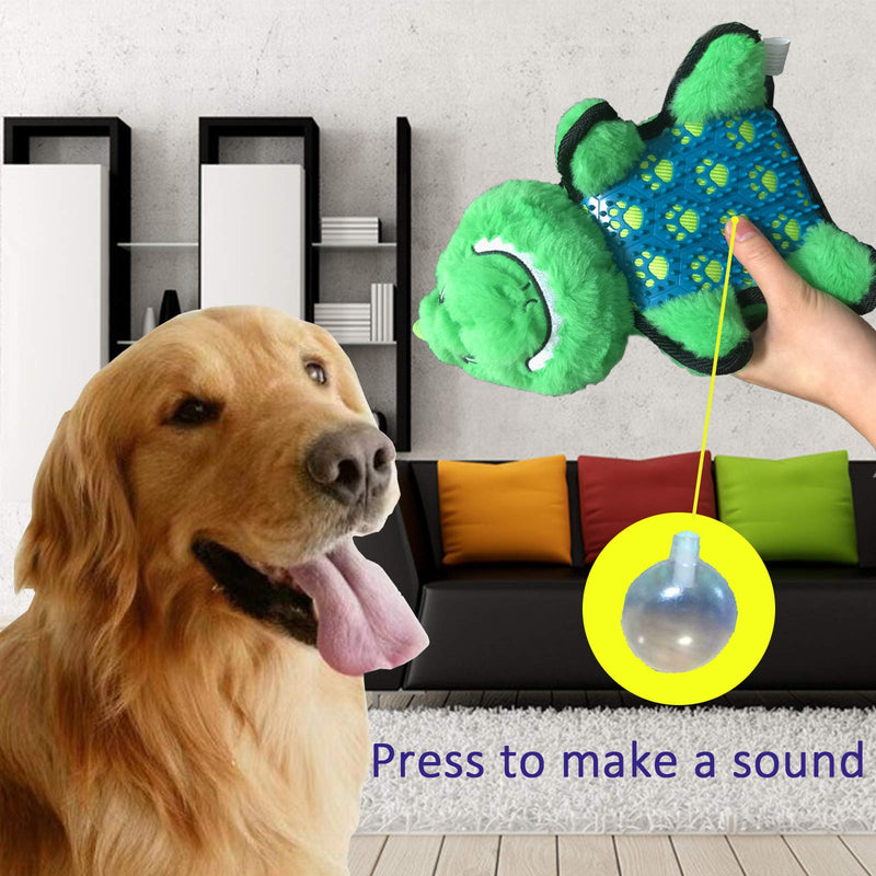 Fooind Pets Puppy Toys, Dog Interactive Toys, Agressive Squeaky Chewer Toys for Dogs 1 Squeaky Dog Toy & 3 Random Rope Balls for Dogs Teething Chew Toy Ball for Puppies and Dog Dinosaur - PawsPlanet Australia