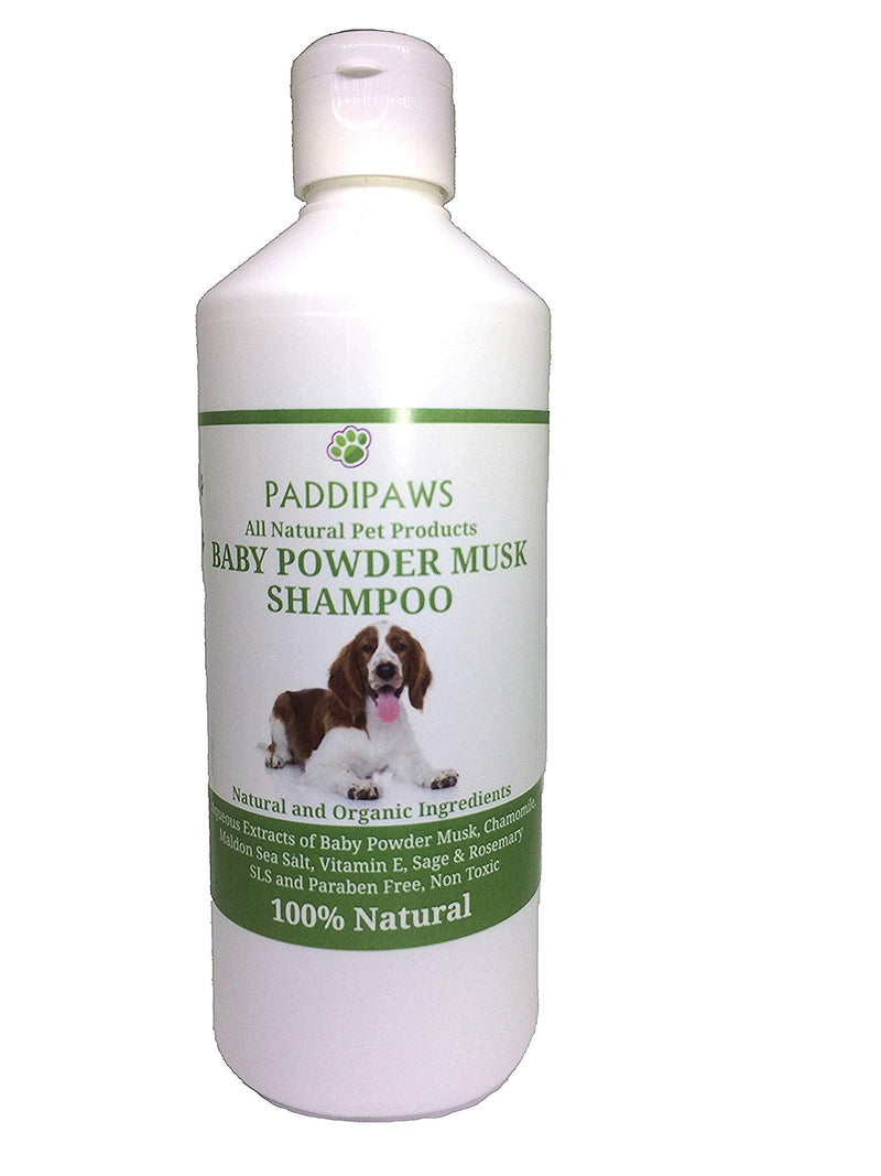 PADDIPAWS 100% Natural Baby Powder Dog Shampoo and Conditioner - Free from Parabens and SLS - Salon Style Fragrance of Baby Powder Shampoo - Eco Friendly Formula - 500ml - PawsPlanet Australia