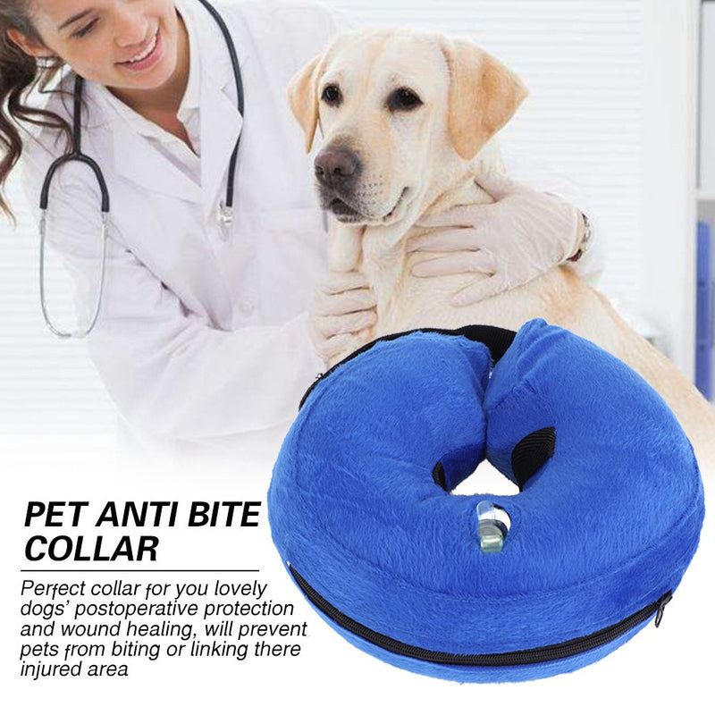 Oumefar Protective Inflatable Pet Collar Adjustable Soft Neck Cone Anti-Bite Lick Wound Healing Recovery Collars for Dog Cats - PawsPlanet Australia