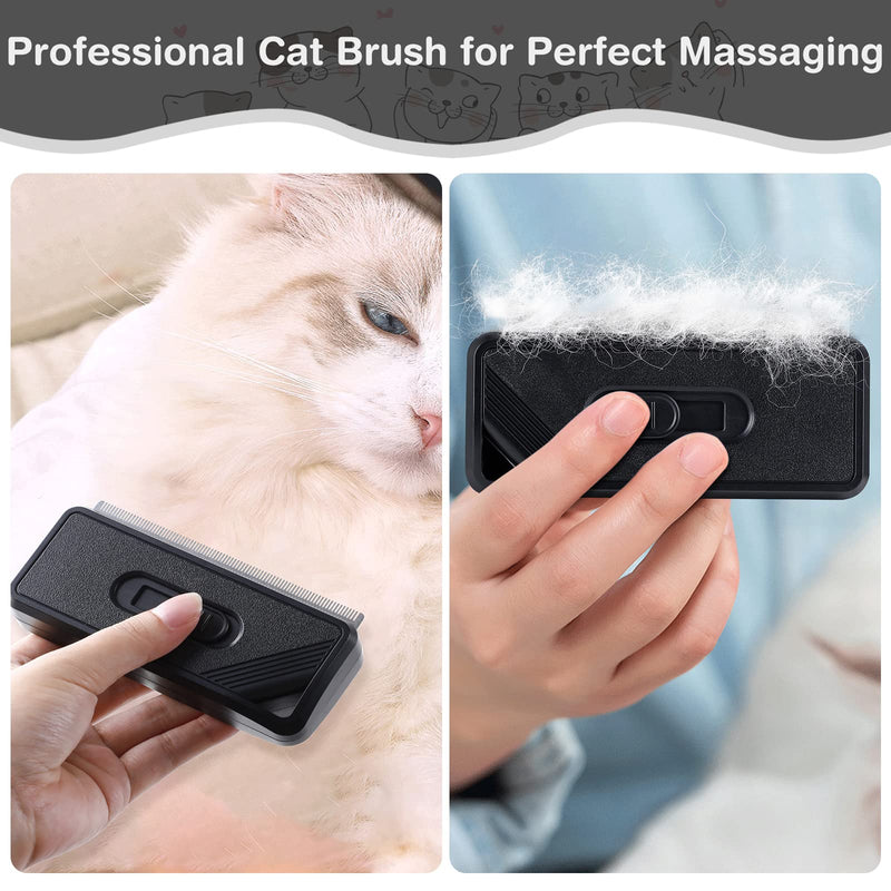 Dog Grooming Brush Cat Comb: Dorakitten Pet Hair Cleaning Slicker Shedding Remover Brush Tool with Rounded Teeth Removing Knots, Mats and Tangles for Short & Long Hair - PawsPlanet Australia