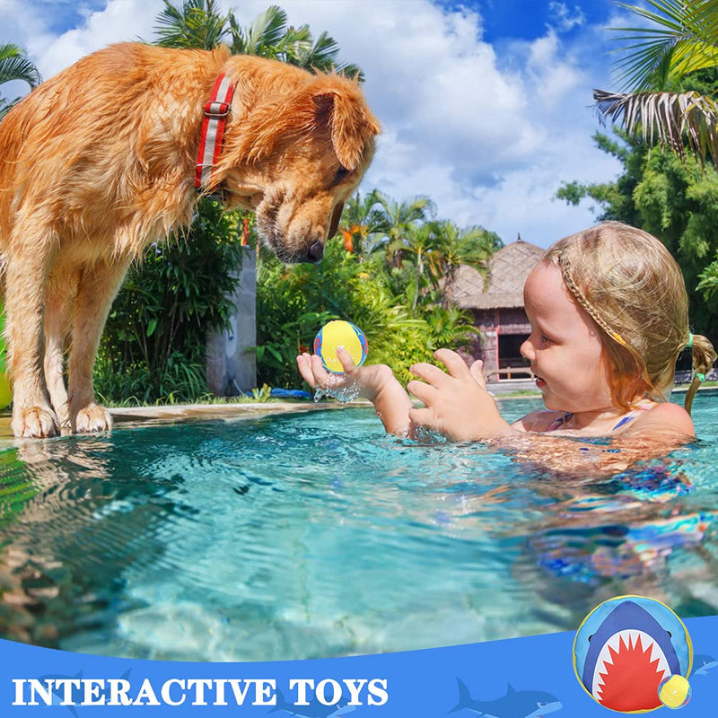 PUPTECK Summer Dog Pool Toys - Dog Water Floating Toys, Flying Discs with a Bouncing Ball for Pets, Dog Fetch Toys, Interactive Chew Toys for Puppy Dogs - PawsPlanet Australia