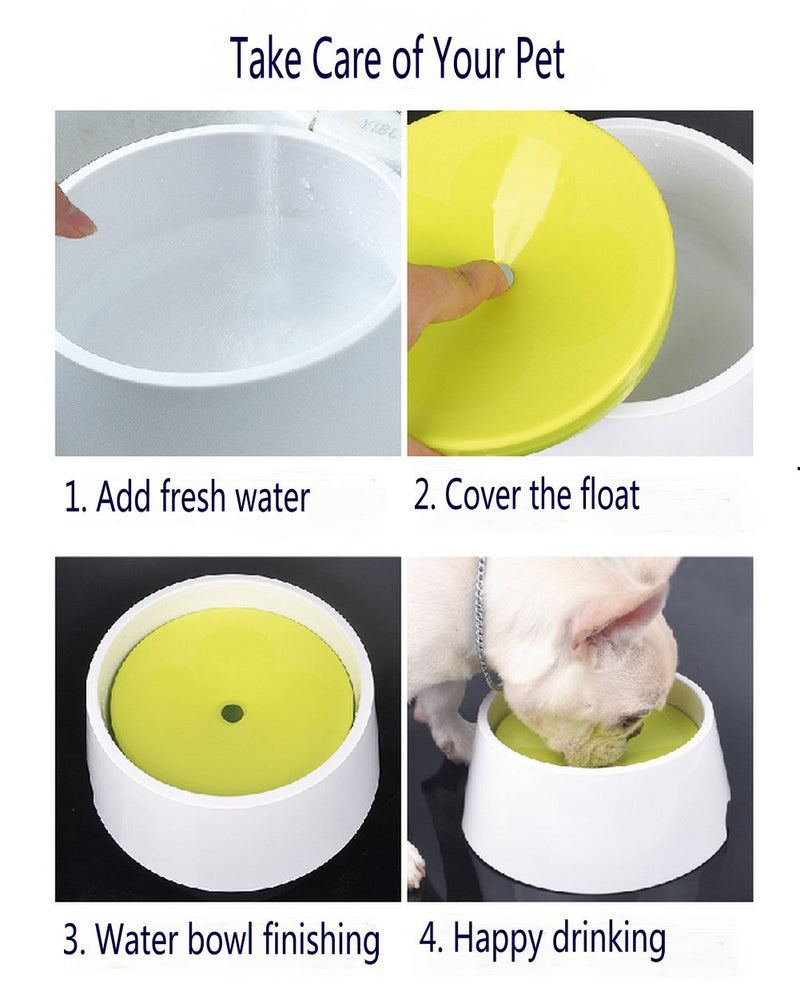 [Australia] - Petvins Dog Water Bowl Pet Slow Feeder 2 in 1 Spill Proof Cat Floated Water Dispenser 1000ml 