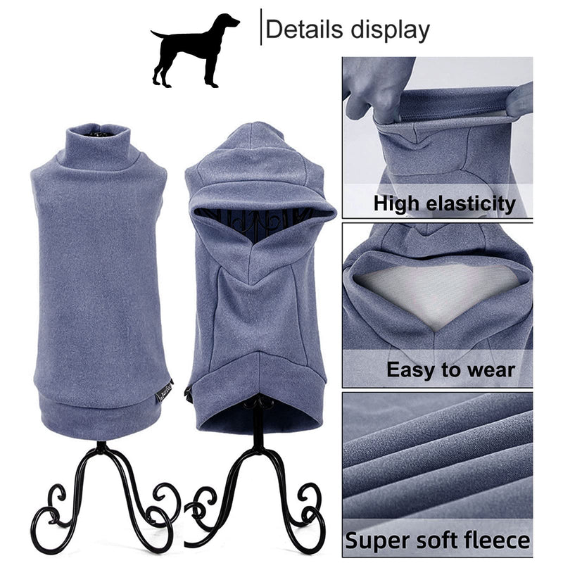 Banooo Pet Clothes Winter Dog Sweater Dog Shirts Sweatshirt Puppy Stretchy Vest Soft Warm Blank Dog Shirts for Small Medium Large Boy Girl Dogs and Cats Blue - PawsPlanet Australia