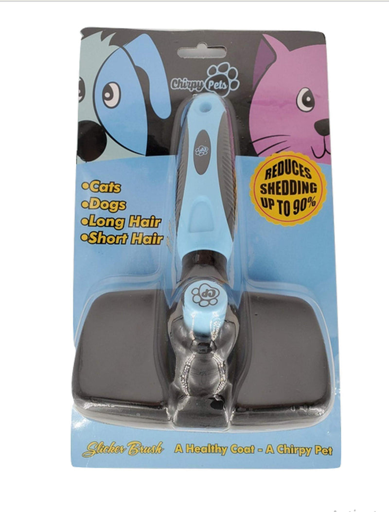 [Australia] - Chirpy Pets Dog & Cat Brush for Shedding, Best Long & Short Hair Pet Grooming Tool, Reduces Dogs and Cats Shedding Hair by More Than 90%, The Deshedding Tool 