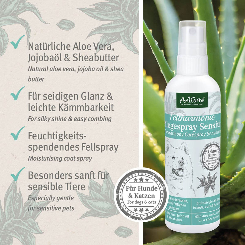 AniForte Fellharmonie Care Spray Sensitive 200ml - Gentle fur care for dogs and cats, detangling spray for detangling and as a sensitive combing aid - PawsPlanet Australia