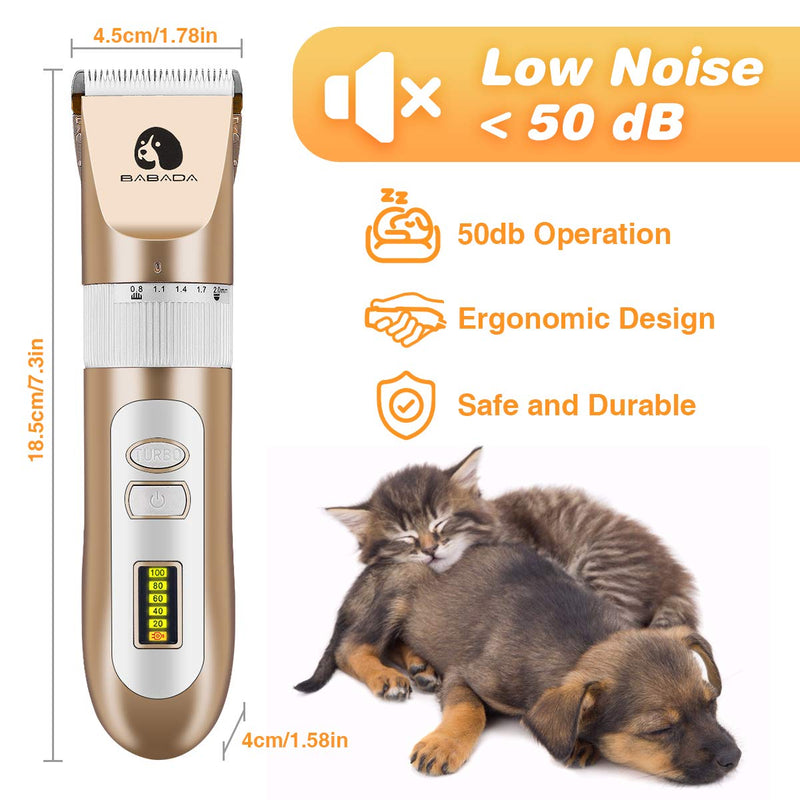 [Australia] - FOCUSPET Pet Grooming Clippers, Professional Dog Hair Clippers Electric Pet Hair Clipper Kit Trimmer Cat & Dog Clippers Set for Dogs Cats 2 Speed USB Rechargeable LED Display 