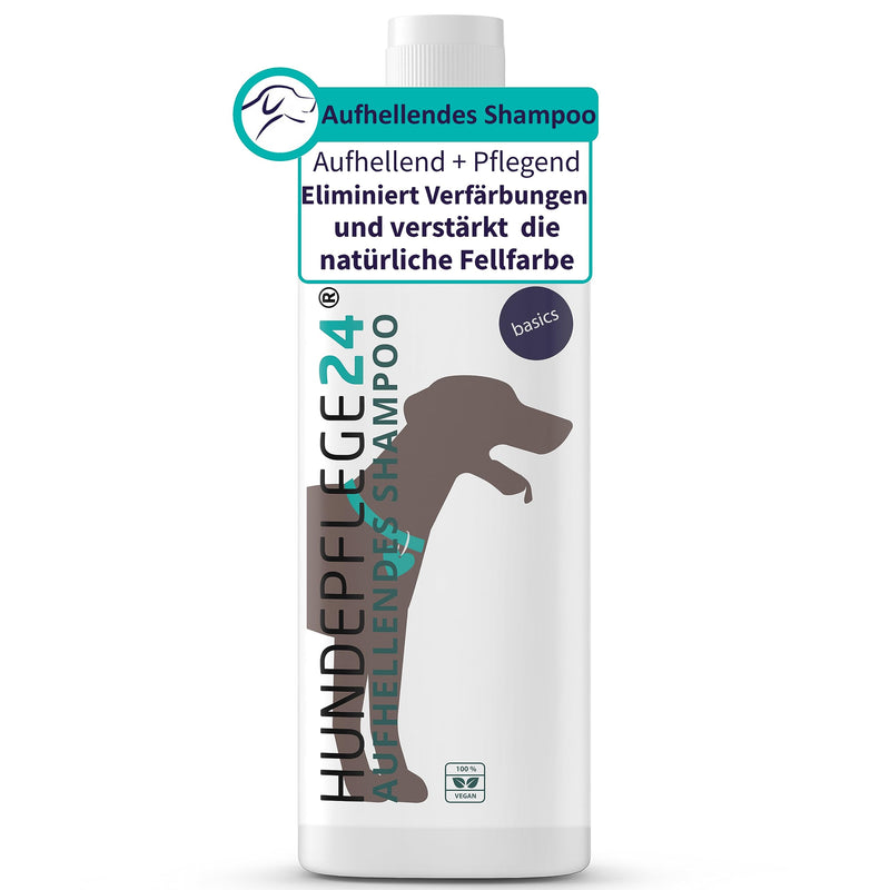 Hundepflege24 dog shampoo white fur - brightening & nourishing - anti-yellowing formula for strong, well-groomed, radiant fur - with nourishing conditioner for easy combing - 500ml - PawsPlanet Australia