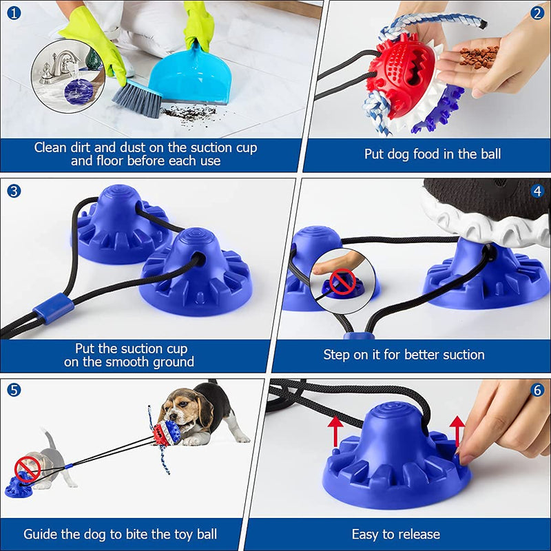 Dog Toys for Aggressive Chewers Interactive Dog Toys Indestructible Dog Chew Toys for Aggressive chewers Dog Puzzle Toys Suction Cup Dog Toy for Large Medium Breed Dog - PawsPlanet Australia