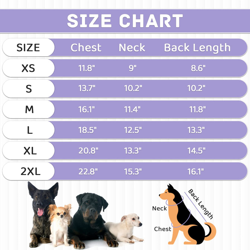 BRKURLEG Dog Recovery Suit After Surgery,Surgical Shirts Spay Suit for Female Male Dog, Striped Puppy Doggy Onesie Snugly Vest for Abdominal Wounds Anti-Licking, Zipper Closure Cat Neutering Suit Small Purple Stripes - PawsPlanet Australia