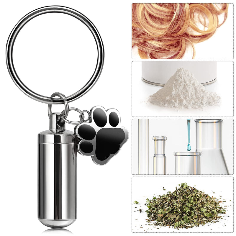 Pack of 2 mini urn for dogs, ashes urn bottle dog claw pendant made of stainless steel, memorial ashes memorial urn key chain, cremation ashes memorial jewelry memorial keychain for pets - PawsPlanet Australia