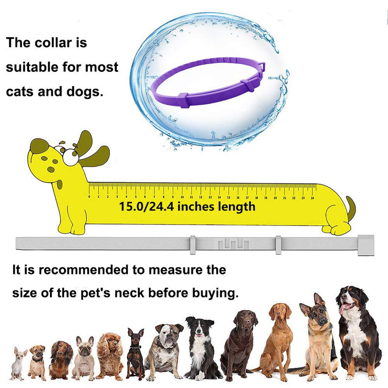 ALQFFHL Calming Collar for Dogs and Cats, Antianxiety Collar with Adjustable Size,Natural Safe Waterproof Long Lasting Calming Effect Cat and Dog Anxiety Relief,1 Pack(Small) Small 1Pack - PawsPlanet Australia