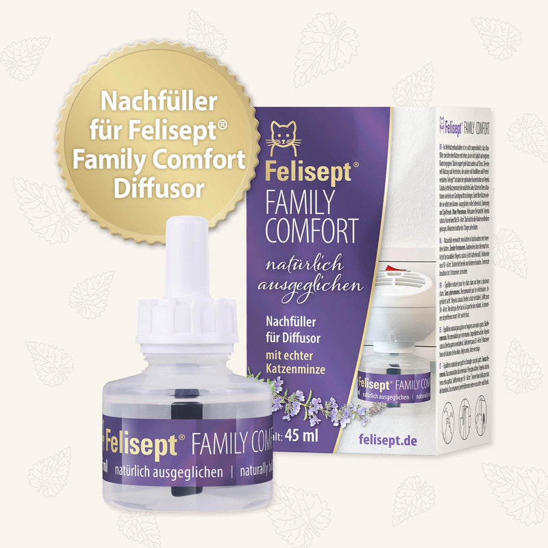 Felisept Family Comfort relaxant in multi-cat households refill bottle 45ml sedative for cats cats sedative with natural catnip pheromones cat refill 45ml - PawsPlanet Australia