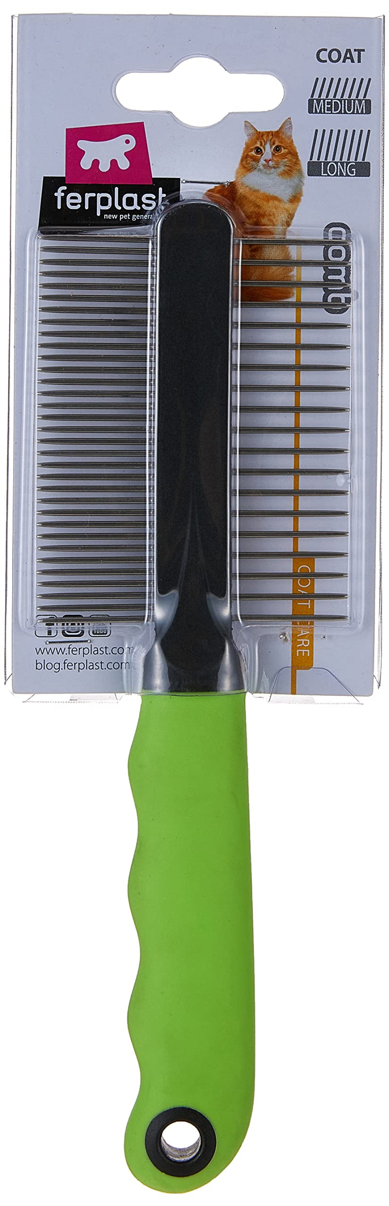 Ferplast 85792899 Cat Comb Gro 5792, dimensions: 20.3 x 1.6 x 6.4 cm - PawsPlanet Australia