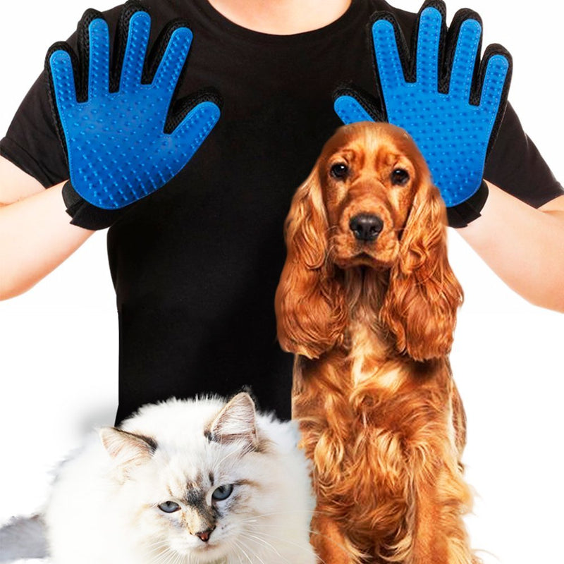 [Australia] - Magic Glove Pets, Remover Glove - Dog Brushing cat Brushing Glove - Massage Hair - Grooming Glove (A Pair) 