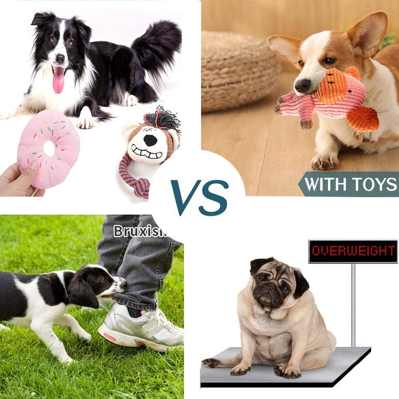 Ctsyuqoo Squeaky Plush Toys for Puppy, 3 Pack Indestructible Squeaky Dog Toys for Puppy Chewers, Interactive Tug of War Toys for Puppies Small Dogs Durable Chew Cute Toys for Boredom Chew Teething - PawsPlanet Australia