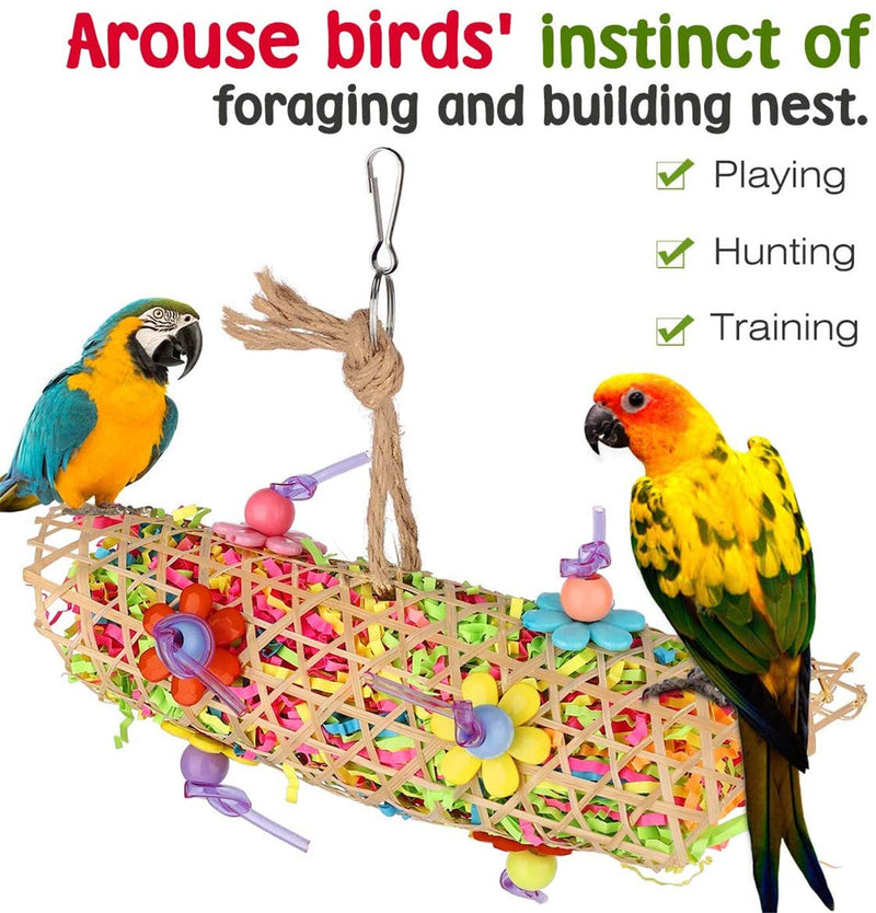 Bird Chewing Toys, Miumiu 3 Pack Bird Toys Parrots Cage Toys Hanging Swing Shredding Chewing Perches Parrot Toy Parrot Bite Toy for Parrots, Parakeets, Cockatiels, Conures, Macaws, Love Birds, Finches - PawsPlanet Australia