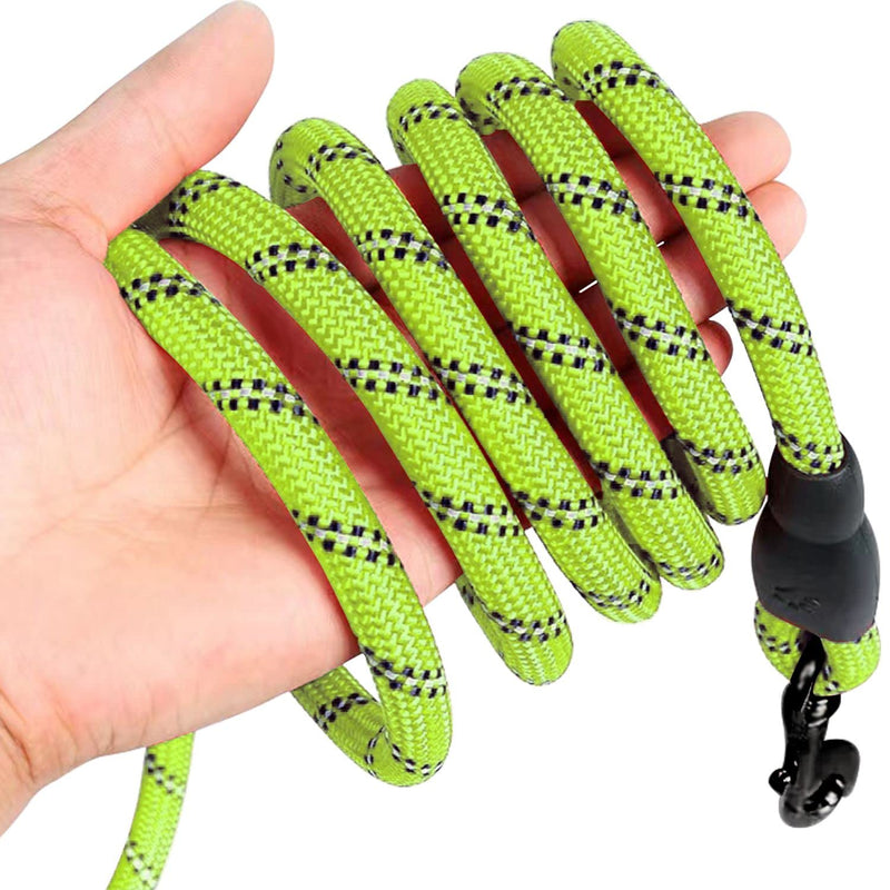 Intirilife Reflective Nylon Dog Lead Pet Lead in Green with 1.5 Meters Length for Walking with Your Pet - PawsPlanet Australia