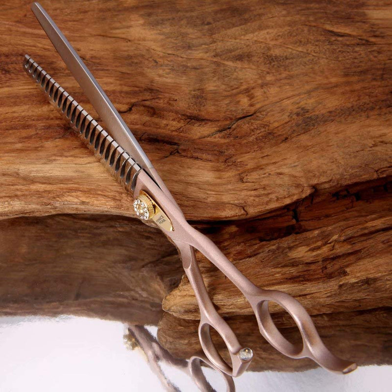 Fenice Peak Thinning Shears for Dogs and Cats Pet Grooming Scissors Chunkers Shears 440C Stainless Steel Professional Dog Trimming Scissors 7'' Chunker Shear 7'' - PawsPlanet Australia