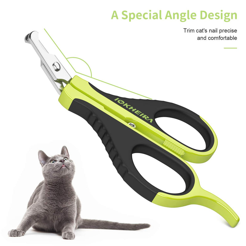 Iokheira Cat Nail Clippers, Easy to Use Kitten Nail Clipper for Small Puppy, Kitten and Animals, Professional Pet Nail Trimmer with Sharp Curved Blades and Sturdy Non Slip Handles - PawsPlanet Australia