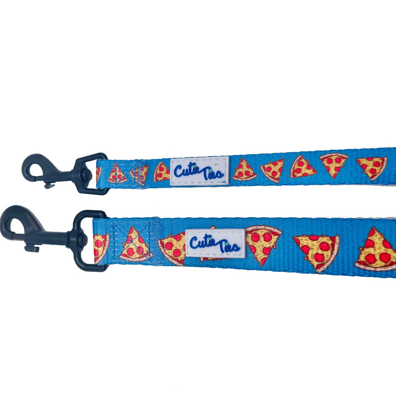 Pizza Themed Dog Leash, 5 Feet to 6 Feet Long, 5/8" to 1" Wide, for Small, Medium & Large Dogs, Distinctive Designs Small (5/8" x 5') - PawsPlanet Australia