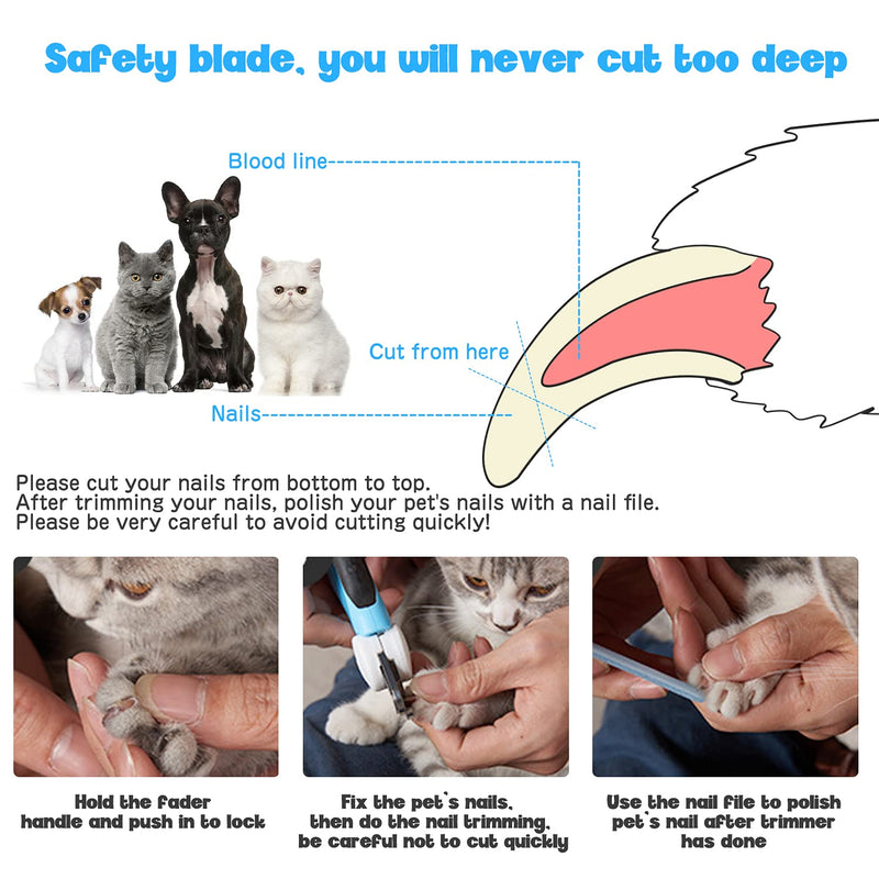 Pets Nail Clippers and Trimmers with Sharp Blades for Pet Safety Guards, Professional Beauty Care Tools, Suitable for Medium and Large Dogs and Cats - PawsPlanet Australia