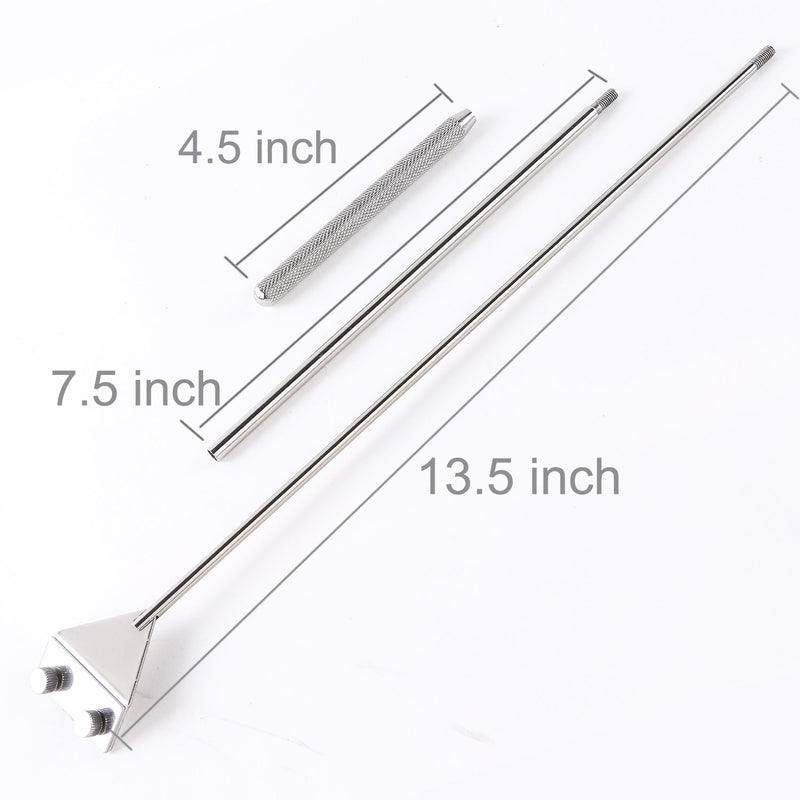 Stainless Steel Scraper Cleaner with 10 Right Angle Blades for Aquarium Fish Plant Glass Tank, 25.5 inches Length - PawsPlanet Australia