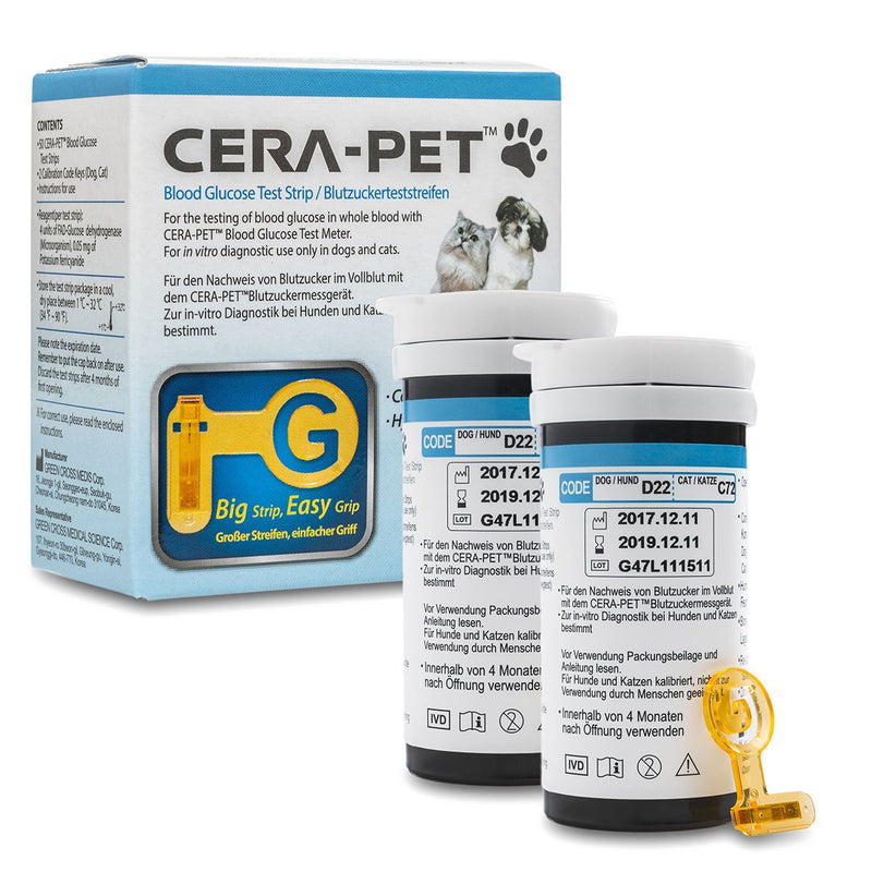 Cera-Pet blood sugar test strips 100 PCS. for dogs and cats - PawsPlanet Australia